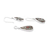 Starborn Red Fordite Pendant and Earring Set in Sterling Silver
