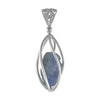 Genuine Tanzanite Sterling Silver Cage Style Pendant