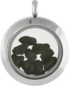 Starborn Meteorite Window Pendant in Stainless Steel