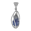 Genuine Tanzanite Sterling Silver Cage Style Pendant