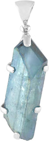 Starborn Aqua Aura Danburite Crystal Pendant in 925 Sterling Silver