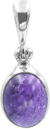 Starborn Oval Sugilite pendant made of 925 sterling silver.