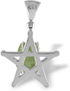 Starborn Raw Moldavite 925 Sterling Silver 5-Point Star Pendant