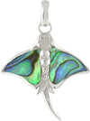 Starborn Abalone Manta Ray Pendant in Sterling Silver