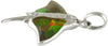 Starborn Ammolite Manta Ray Pendant in Sterling Silver