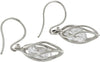 Starborn Herkimer Quartz Crystal in Sterling Silver Spiral Earrings
