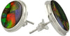 Starborn Sterling Silver Ammolite Post Earrings 12mm round