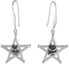Starborn Sterling Silver Campo del Cielo Meteorite Star Earrings