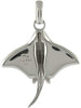 Starborn Ammolite Manta Ray Pendant in Sterling Silver