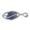 Genuine Tanzanite Sterling Silver Cage Style Pendant