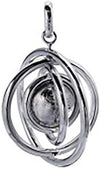 Starborn Muonionalusta Meteorite Orbit Sterling Silver Pendant