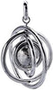 Starborn Muonionalusta Meteorite Orbit Sterling Silver Pendant