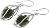 Starborn Sterling Silver Natural Moldavite Caged Earrings