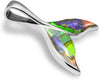 Starborn Ammolite 925 Sterling Silver Whale Fin Fluke Medium Size Pendant