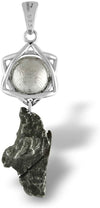 Starborn Creations Sterling Silber Muonionalusta und Campo de Cielo Meteoriten-Orbit-Anhänger