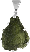Starborn Genuine raw Moldavite 30-40 carat sterling silver pendant