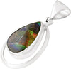 Starborn Ammolite Fossil eleganter Anhänger aus 925er Sterlingsilber 