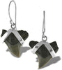 Starborn echte versteinerte Sharkteeth 925 Sterling Silber Ohrringe