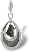 Starborn Creations Tropfenanhänger aus Muonionalusta-Meteorit und Campo de Cielo-Meteorit aus Sterlingsilber