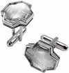 Starborn Creations Sterling Silver Quatrefoil Shape Muonionalusta Meteorite Cuff Links