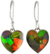 Starborn Ammolite Herz Ohrringe aus 925er Sterlingsilber