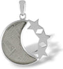 Starborn Muonionalusta Meteorit Mond und Sterne 925 Sterling Silber Anhänger