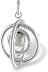 Starborn Muonionalusta Meteorit Orbit Anhänger aus Sterlingsilber