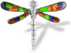 Starborn Ammolite and Sterling Silver Dragonfly Pendant