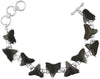 Starborn echtes fossiles Megalodon- und Cosmopolitodus-Armband aus Sterlingsilber