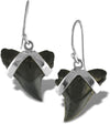 Starborn echte versteinerte Sharkteeth 925 Sterling Silber Ohrringe