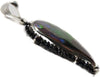 Starborn Ammolite with Spinel Black Natural Pendant 925 Sterling Silver