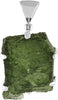 Starborn Genuine raw Moldavite 30-40 carat sterling silver pendant