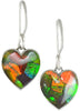 Starborn Ammolite Heart 925 Sterling Silver Earrings