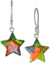 Starborn Ammolite Star Earrings Sterling Silver