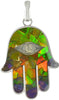 Starborn Ammolite Hamsa Hand Pendant in Sterling Silver