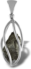 Starborn Campo del Cielo Pendant in 925 Sterling Silver Spiral Cage Handmade