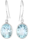 Starborn Blue Tops Faceted Earrings 925 Sterling Silver