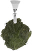 Starborn Genuine raw Moldavite 30-40 carat sterling silver pendant