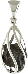 Starborn Agoudal Meteorite in 925 Sterling Silver Elegant Spiral Pendant