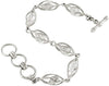 Starborn Herkimer Diamond in Sterling Silver Spiral Bracelet 7 Elements