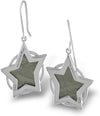 Starborn Creations Sterling Silver Muonionalusta Meteorite Star Earrings