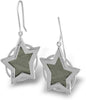 Starborn Creations Sterling Silber Muonionalusta Meteorit Stern Ohrringe