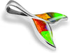 Starborn Ammolite Sterling Silver Whale Fin Pendant Small