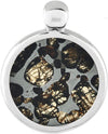 Starborn Sericho Pallasite Meteorit (Peridot Einschlüsse) Medaillon Anhänger aus Sterlingsilber