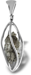 Starborn Campo del Cielo Pendant in 925 Sterling Silver Spiral Cage Handmade