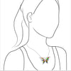 Starborn Ammolite Sterling Silver Butterfly Pendant