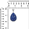 Lapislazuli-Amulett-Anhänger 5 cm, Blume des Lebens, handgefertigt aus 925er Sterlingsilber