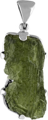 Starborn Natural Oblong Moldavite Sterling Silver Pendant 15-19ct