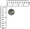 Starborn Sericho Pallasite Meteorit (Peridot Einschlüsse) Medaillon Anhänger aus Sterlingsilber
