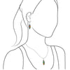 Starborn Ammolite Pendant and Earring Set in Sterling Silver - Marquise Shape